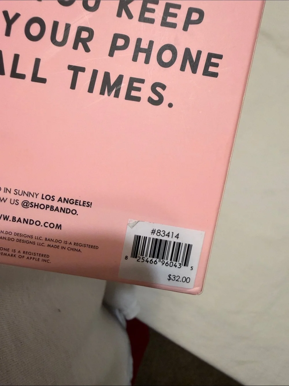 ban.do Pink Novelty Sunblock Phone Case iphone7